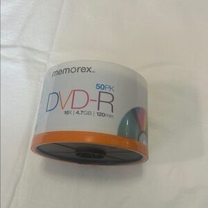 50PK DVD-R 16X 4.7GB 120min - White and Orange